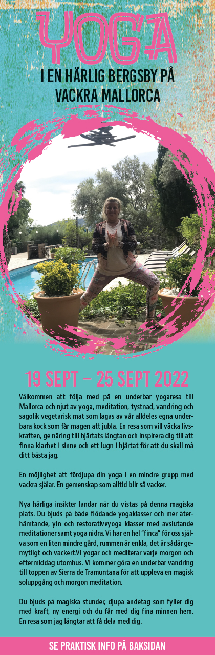 Magisk yogaresa till Mallorca med Shriyoga